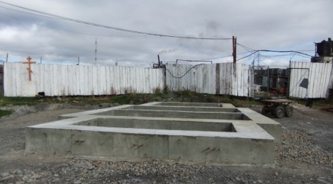 Фундамент храма уптарской колонии